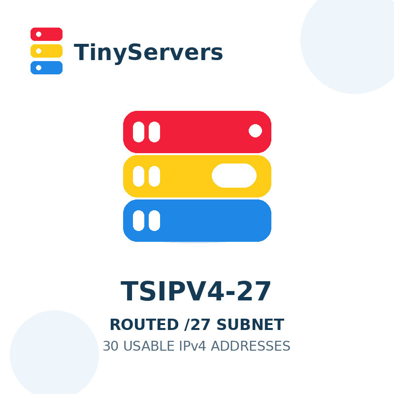 Routed IPv4 /27 for VPS