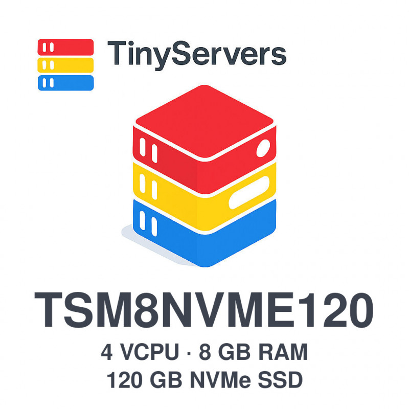 8 GB RAM NVMe VPS TSM8NVME120